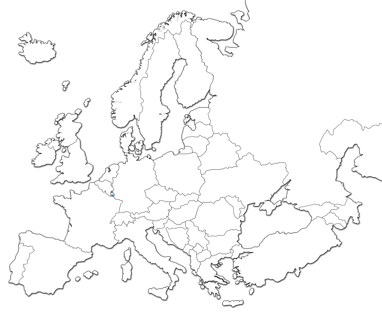 Карта европы раскрасить